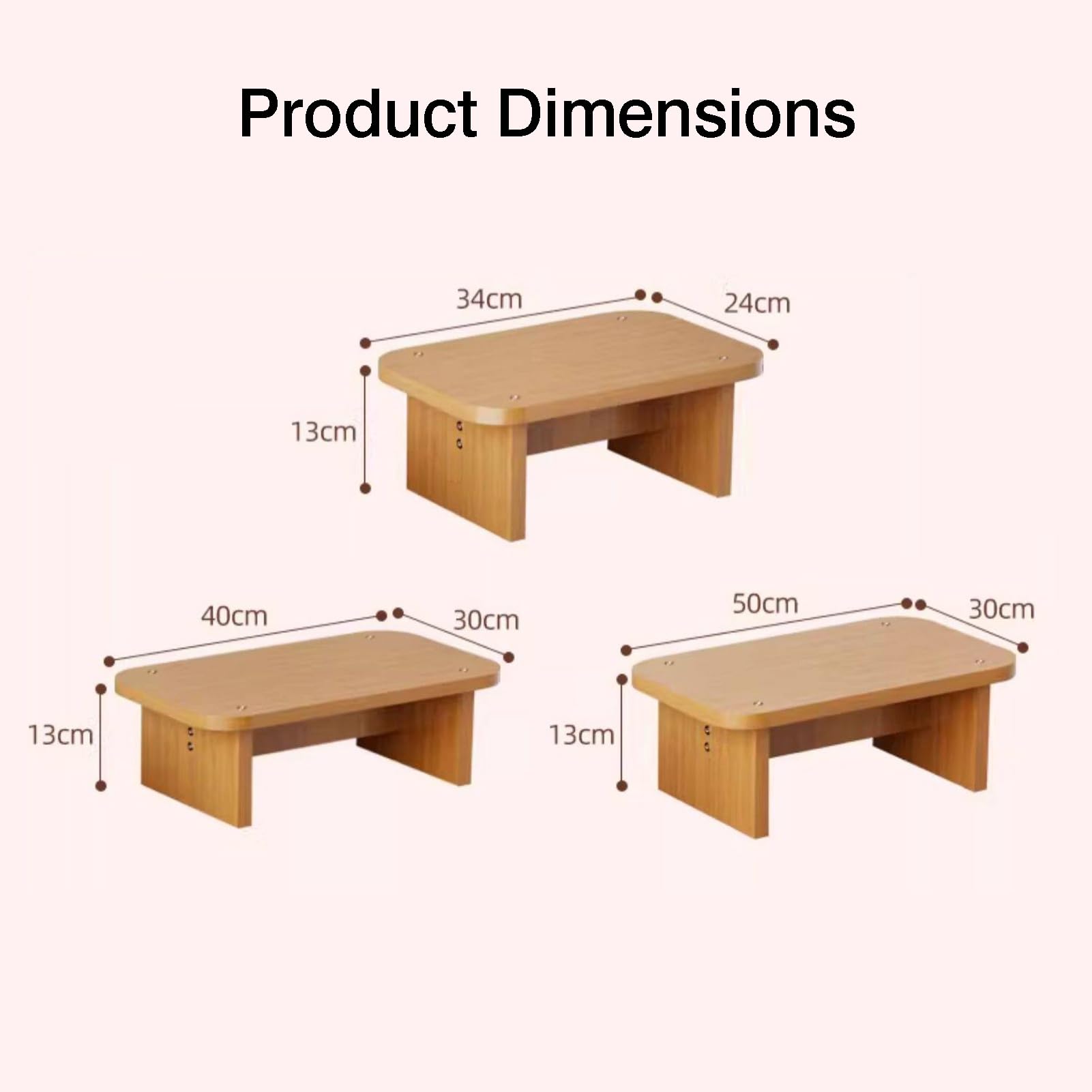 Fußstütze For Unter Dem Schreibtisch Bei Der Arbeit, Stuhlfußstütze | Bürotisch-Unterfußstufe, Massivholzrahmen, Tragfähigkeit 150 kg, for Bürostuhl Gaming Home(Black,40x30x13cm)