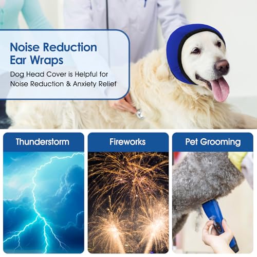 Image of Dog Calming Hoodie Dog Ear Wrap Noise Protection Ear Muffs for Dogs