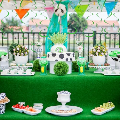 Image of 24 PCS Green Hanging Swirl, Sparkle Ceiling Hanging Decorations, Plastic Streamer Party Decorations with Double-Swirls and Single-Swirls for Birthday Decorations,St Patricks,Graduation,Easter