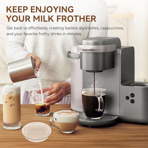Milk Frother Lid for Keurig K-Caf&eacute; Coffee Maker, Milk Frother Replacement Lids, Hot and Cold Frothing Cup Lid Only for Keurig K-Caf&eacute; Single Serve Latte & Cappuccino Coffee Machine（2 Pack）