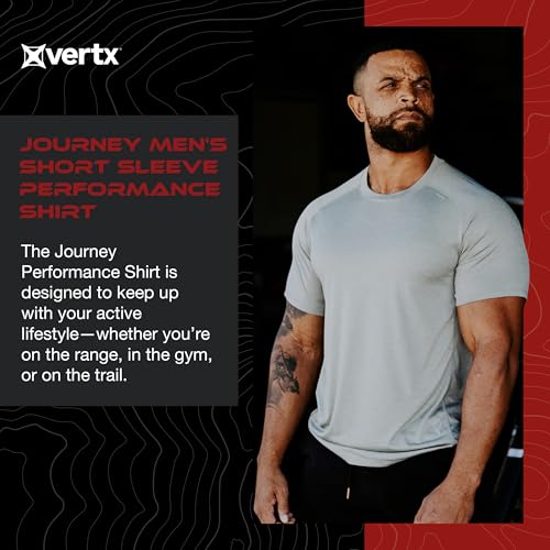 Vertx Men’s Journey Performance Short Sleeve Shirt, Lightweight, Moisture-Wicking, Breathable, Relaxed-Fit2