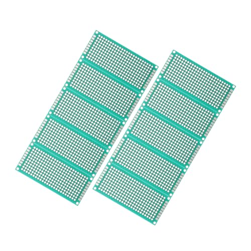 MUCKLILY 10pezzi Stampato Circuito Stampato Scheda Pcb Per Progetti Elettronici Esperimenti Fai Da Te Breadboard Pcb Saldabile Passo Resistente Materiale Stabile Affidabile