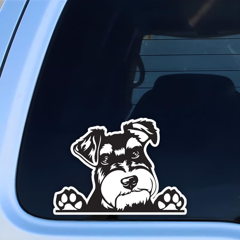 2pcs Cute Miniature Schnauzer Decal 5.91"x4.33", Hide Scratches Sticker for RV, Laptop, Rear Windshield, A Gift for Dog Lovers |#DK339 - Image 4