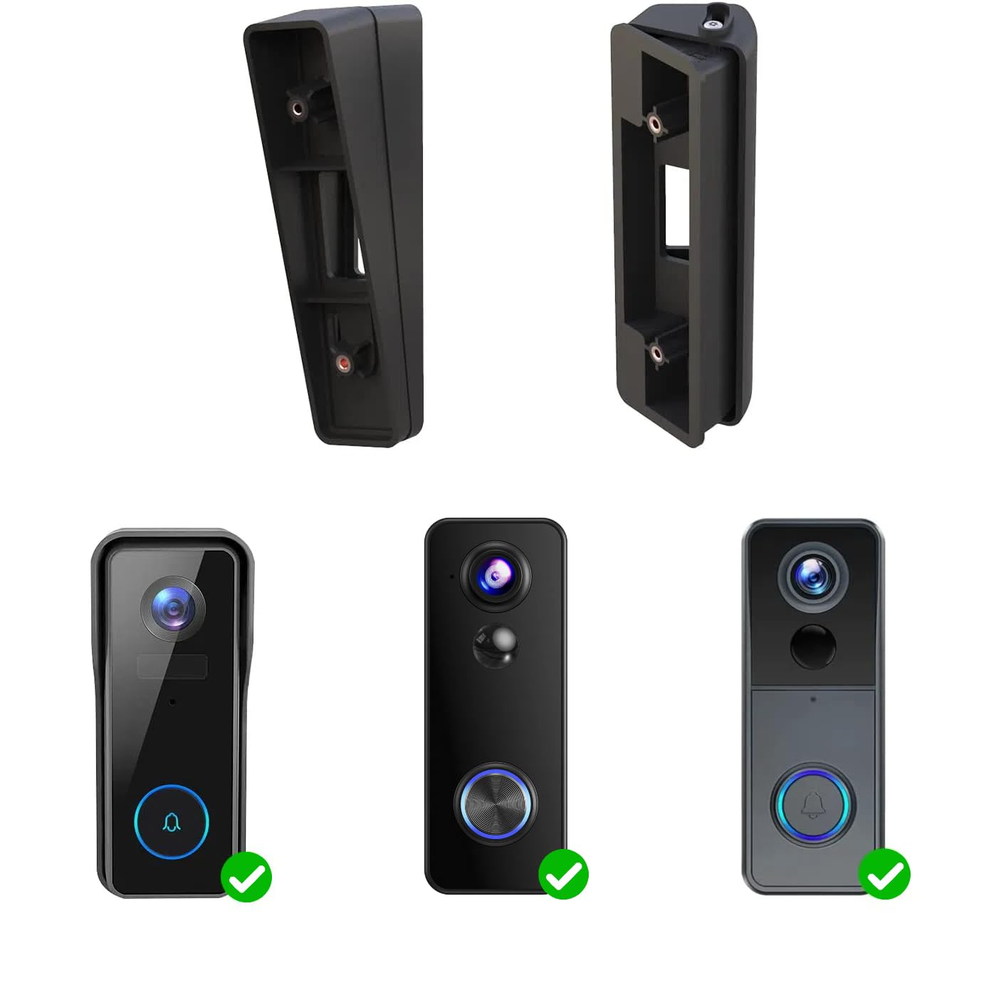 25 to 50 Degree Adjustable Angle Bracket Compatible with Wireless Doorbell AVCE Camera J7/J7PLUS/J6, Angle Adjustment Adapter Mounting Plate Bracket Kit