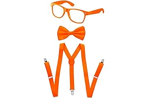Neon Suspenders and Bow Tie