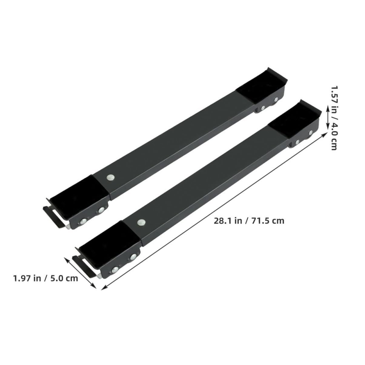 LALAFINA Base Móvil Para Electrodomésticos Ruedas Ajustables Para Refrigerador y Lavadora, Soporte Antideslizante De Acero Al Carbono Freno, Adecuado Para Muebles y Pedestales, Paquete De 2 Unidades