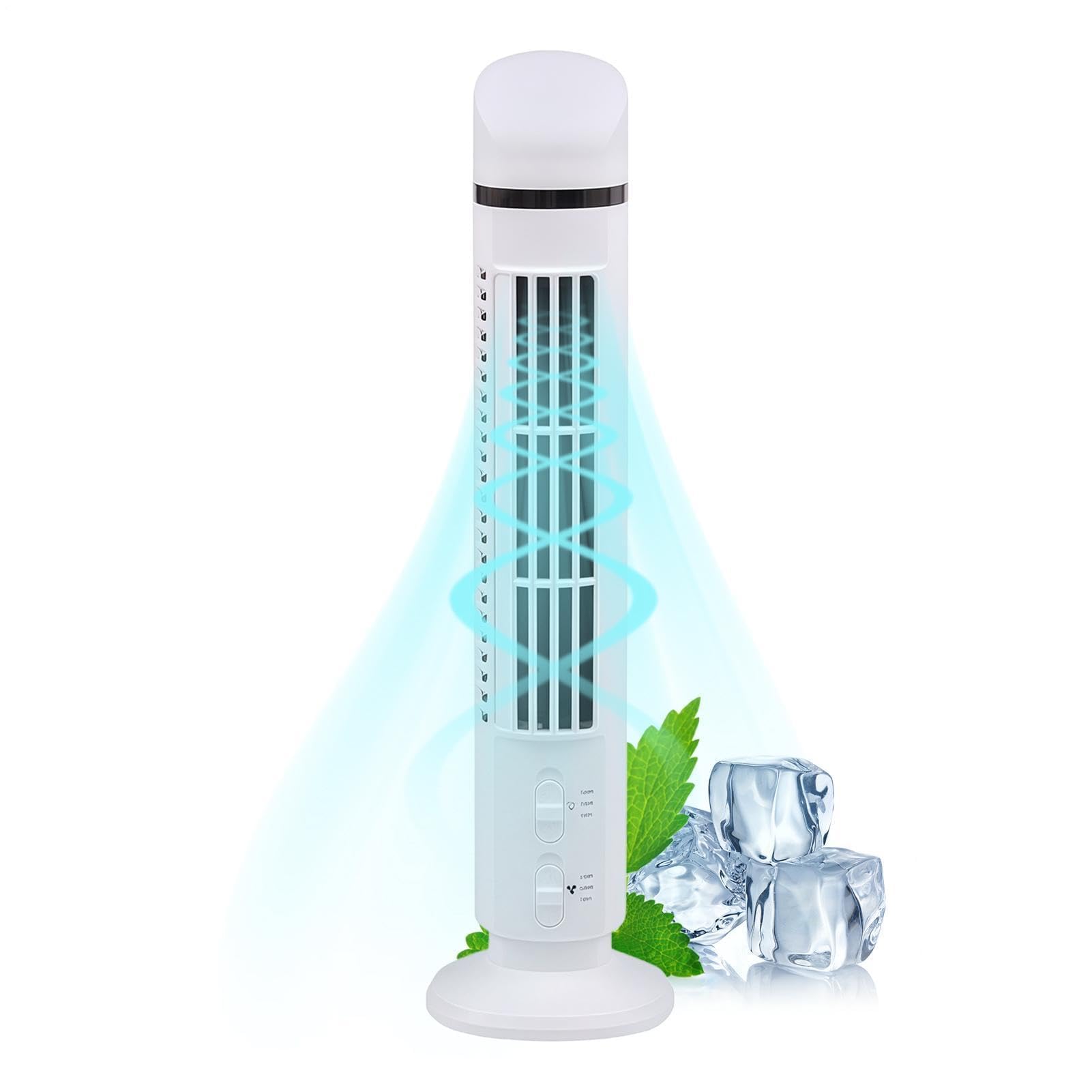 Ventilatore a torre senza pale, ventilatore oscillante portatile con raffreddamento silenzioso del flusso d'aria, design compatto, motore ad alta efficienza energetica per soggiorno, dormitorio