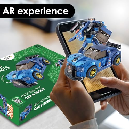 Image of 2-in-1 Robot & Sports Car (241 Pieces) | Learn About Machines | Building Block Set for Kids Age 6+ | STEM Educational Toy | Build, Play & Learn