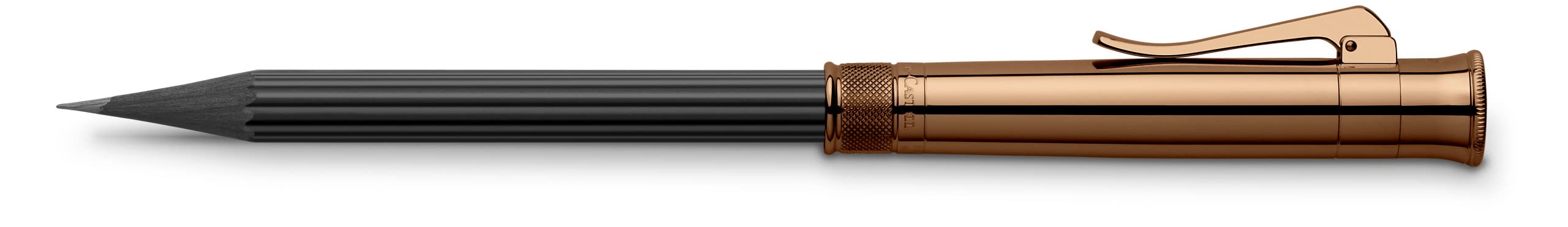 Graf von Faber-Castell 118536 - Matita perfetta marrone, durezza B, con temperino incorporato, gomma e cappuccio per l'allungamento