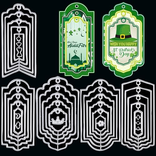 ORIGACH 5 Set 36 Pcs Bookmark Metal Cutting Dies Tag Die Cuts Embossing Stencils Scrapbooking Tool...