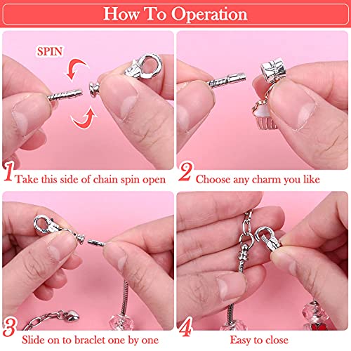 Mckanti RA0011 150 Pieces Charm Bracelet Making Kit For Girls, Charm Bracelets Jewelry Making Kit With Beads Bracelets Charms Necklace Diy Crafts Gifts Set For Teen Girls Kids Age 8-12 thumb #6