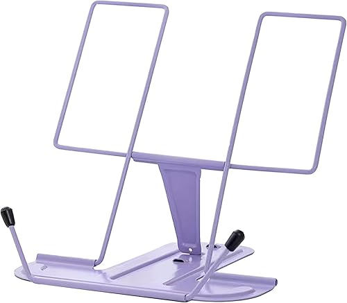 Soporte de libro de metal para escritorio, estante de lectura ajustable, soporte para libros (verde)