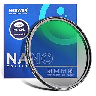 NEEWER Filtro Polarizzatore 58mm, Filtro Polarizzatore Circolare MC CPL con Rivestimento Nano Resistente a 24 Strati e Vetro Ottico HD/Ultrasottile,Riduce Riflesso/Aumenta Contrasto/Ridurre bagliore