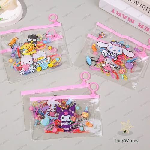 Image of Cartoon Pencil Pouch for Kids (Pack of 12) - Translucent Zipper Stationery Case 24cm X 11.5cm, Waterproof PVC Bag - Birthday Return Gift for Boys and Girls (Assorted)