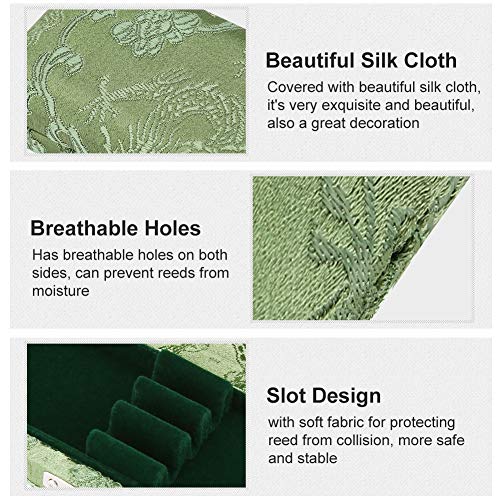 Oboe Reeds Medium Soft Wooden Silk Cloth Cover Reed Case Holder Storage Box For 3Pcs Oboe Reeds Oboe Reed Soaker Cup #TOP3