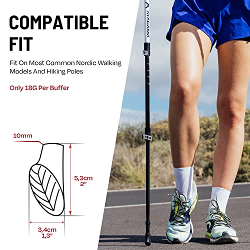 Atacama Nordic Walking Stöcke Gummipuffer - [10 Stück] für Asphalt passen auf alle Wanderstöcke weiche dämpfende Gummipuffer für Walkingstöcke Pads für Trekking Stöcke Walking Pad Walkingstöckepuffer