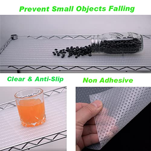 Amzabby Wire Shelf Liner 14X197'' Clear Shelf Liner Kitchen,Cabinets,Drawer Liner, Cupboard, Under Sink, Pantry,Non-Adhesive Liner,Stain-Proof Shelf,1.2Mm Thicken/Waterproof/Anti-Slip Liners #TOP2