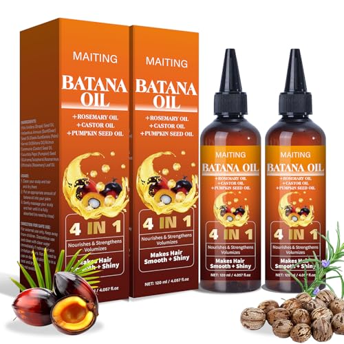 Batana Oil for Hair Growth, 4-In-1 Batana Oil,Pumpkin Seed,Rosema...