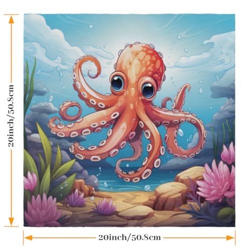 Servilletas de Tela Octopus set de 6 50.5x50.5 cm miniatura 2