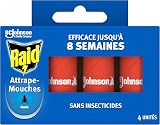 Raid Nastri di cattura mosche, fino a 8 settimane di efficienza, senza insetticidi, 4 nastri