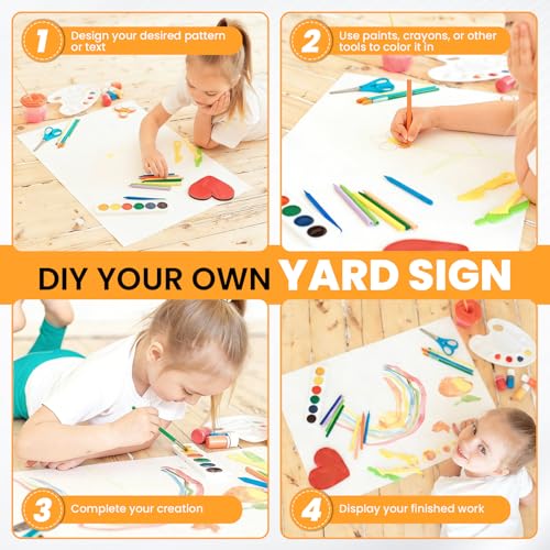 image for AstrivixDD 10 Pack Yard Signs with Metal Stakes, Custom Yard 17 x 12 I