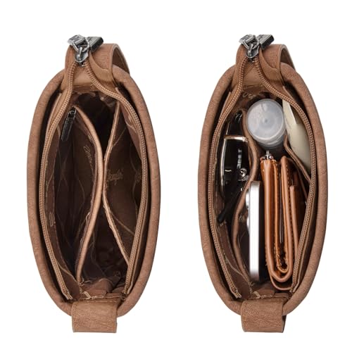Image of Wrangler Woven Crossbody Bag for Women Vintage Floral Tooled Cross Body Purse
