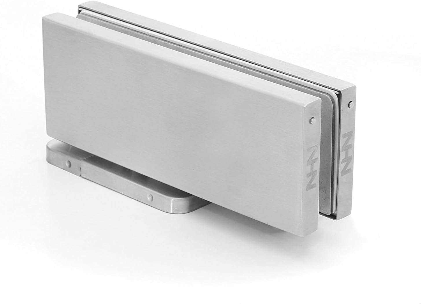 NHN PDC100 SSS - Hydraulic Self Closing Pivot Door Closer for Glass Door (Patch Fitting) No Digging on Floor (Non Hold Open/DW 30–39inch) Satin Stainless Finish