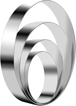 4 Packs Round Cookie Cutter Set, Stainless Steel Biscuit Cutters for Baking Circle Biscuit Cookie Cutter Geometric Cookie Cutters Shapes Molds Metal Baking Rings for Pastry, Biscuits 3/4/5/6Inch