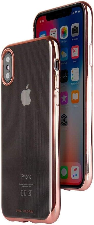 Viva Madrid Metalico Flex Back Case for iPhone X - Rose Gold
