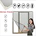 Produktbild DJALSKJ Justierbares Moskitonetz für Fenster, Fenster-Maschennetz, DIY einfacher unsichtbarer Magnetschirm, Mückenstiche vermeidend (weißer Rahmen + pp. Graues Netz),150x200cm
