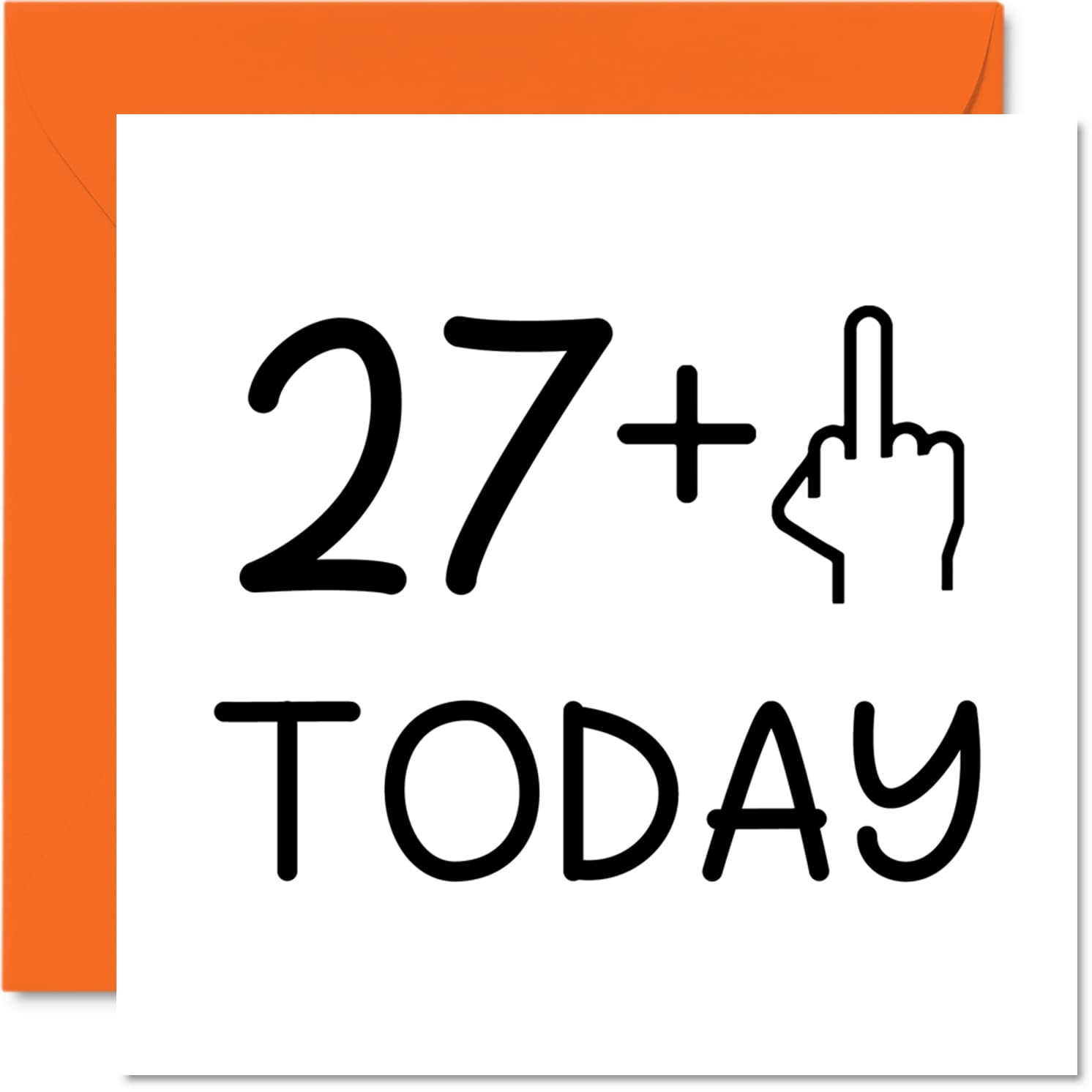 28th Birthday Card Funny for Women - Novelty Middle Finger - Rude Birthday Cards for Men, 145mm Greeting Cards, Joke Banter Cards Daughter Step Son Sister Brother Auntie Uncle