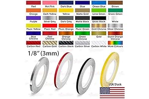 | 1/8" - 3mm Vivid Red Pinstripe Tape Rolls for Styling, Detailing, and DIY Projects