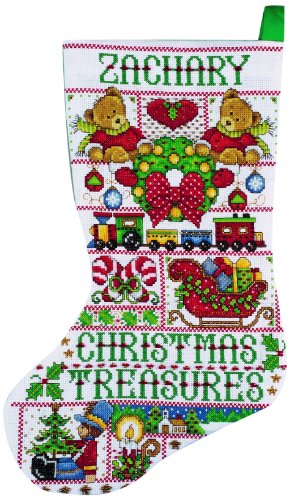 Christmas Treasures Counted Cross Stitch Stocking Kit