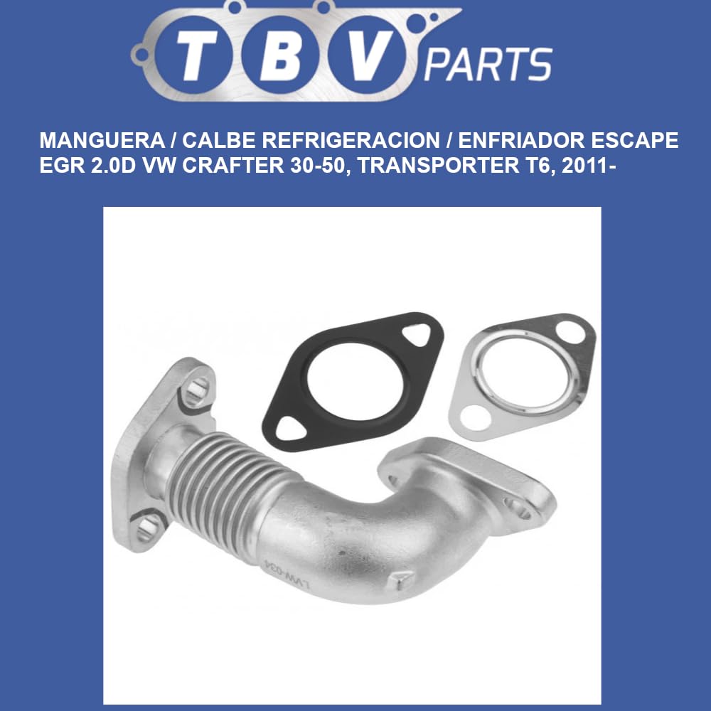 Tubo Enfriador EGR para Crafter 30-50 / Transporter T6 2.0 TDI – Compatible con 04L131521AS, 04L131521BH, 04L131521H – Manguera recirculación de gases de escape EGR