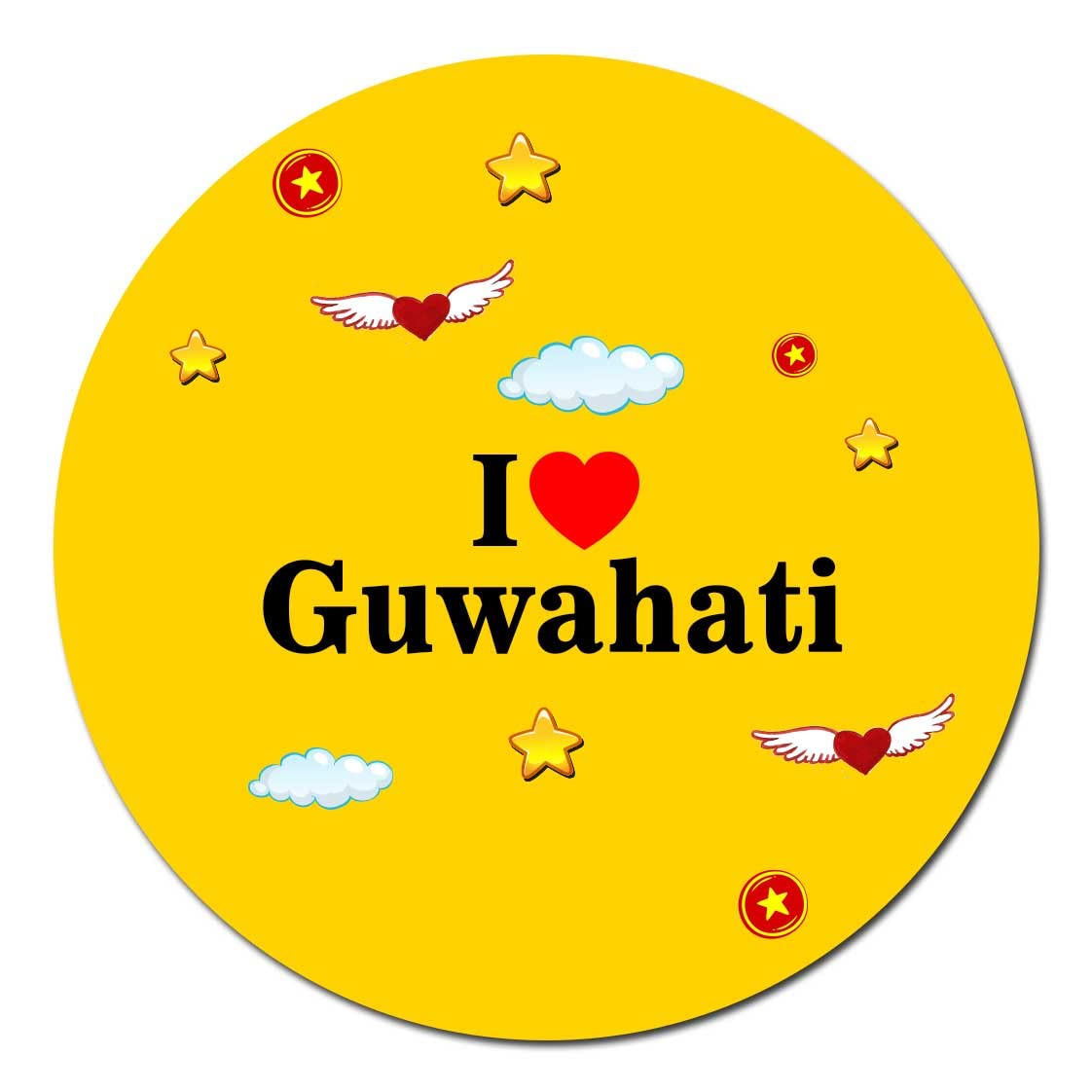 Buy ARTBUG I Love Guwahati City/State Decorative Fridge Sticker