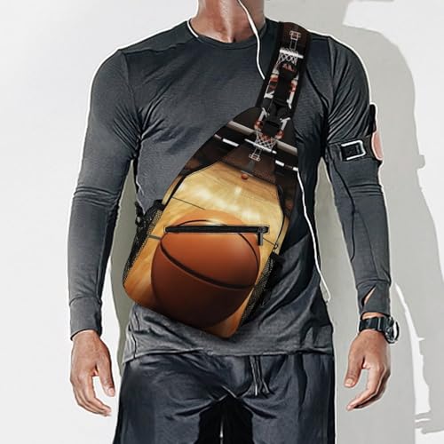 Mochila tipo sling para baloncesto estilo urbana blanca miniatura 7