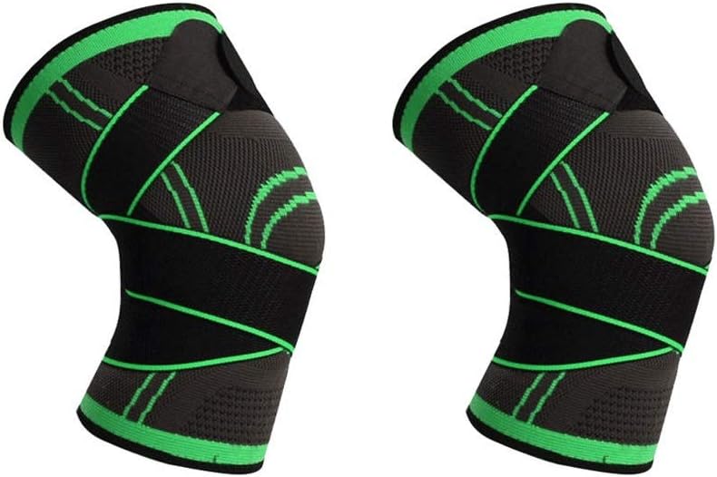 A Pair Sports Kneepad Men Pressurized Elastic Knee Pads Support Fitness Gear Basketball Volleyball Brace Protector