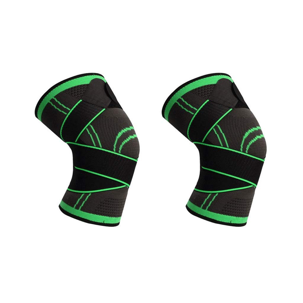 A Pair Sports Kneepad Men Pressurized Elastic Knee Pads Support Fitness Gear Basketball Volleyball Brace Protector