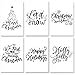 48-Pack Merry Christmas Greeting Cards Bulk Box Set - Winter Holiday Xmas Greeting Cards with Artistic Word Art Design, Envelopes Included, 4 x 6 Inches
