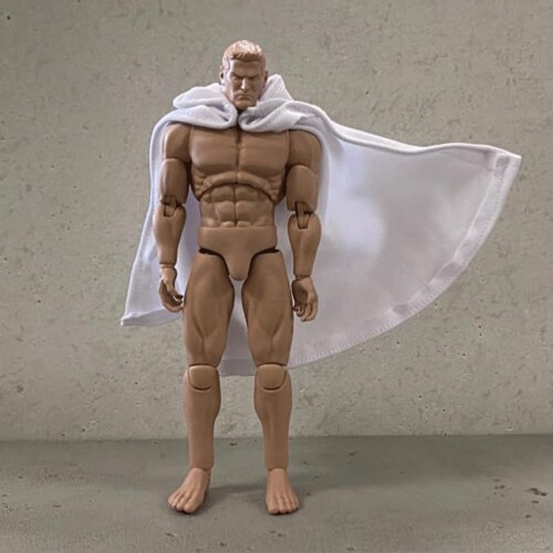 ximitoy 1/12 P3-3 Scale Cloak Clothes White Wired Hooded Cape Model for 6" Action Figure image 3