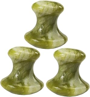 Gogogmee 3pcs Massage Stone Massaging Supply Multifunctional Face Massagers Gua Sha Massage Tools Face Cupping Body Massager Stone Miss Jade Accessories Mushroom
