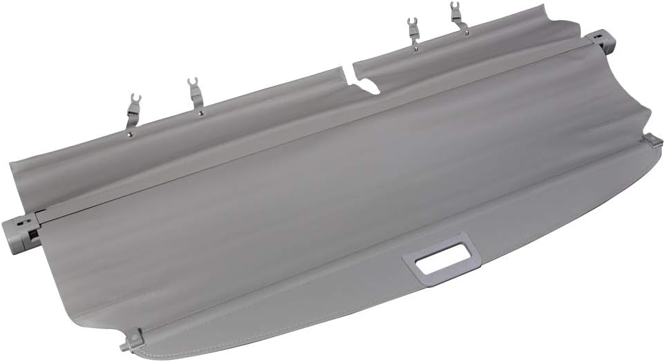 IKON MOTORSPORTS, Retractable Rear Cargo Cover Compatible with 2006-2012 Toyota RAV4, Factory Trunk Space Organizer Security Cover, Gray