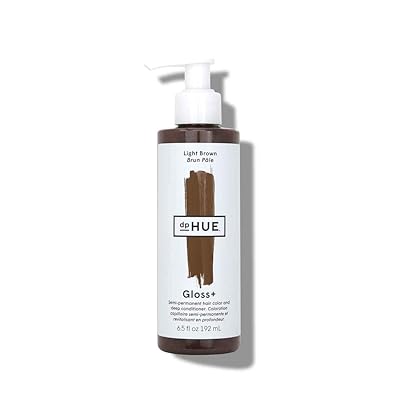 dpHUE Gloss, Light Brown - 6.5 oz 8-12 Applications - Semi-Permanent Hair Color & Conditioner - Lasts Up to Eight Washes - Paraben, SLS & SLES Sulfate Free - Vegan, Leaping Bunny Certified