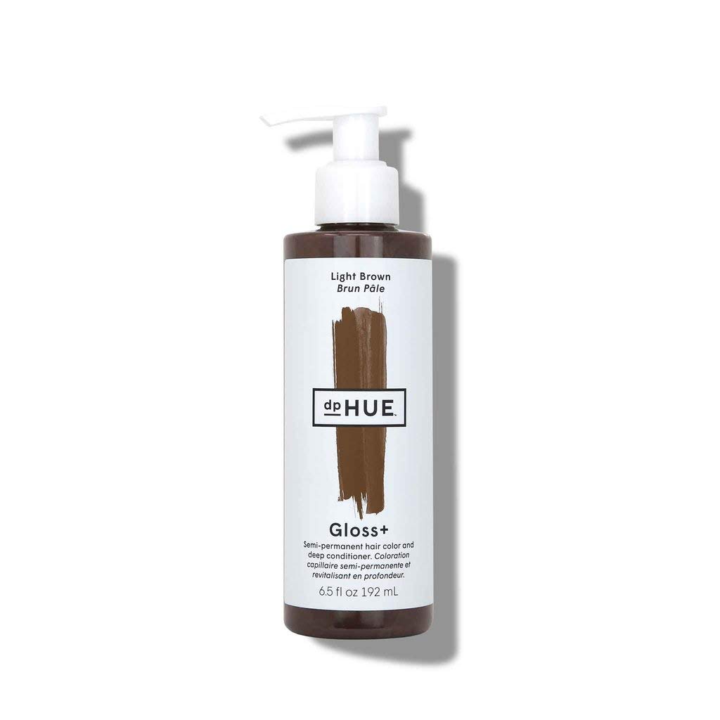 - dpHUE Gloss+, Light Brown - 6.5 oz (8-12 Applications) - Semi-Permanent Hair Color & Conditioner - Lasts Up to Eight Washes - Paraben, SLS & SLES Sulfate Free - Vegan, Leaping Bunny Certified