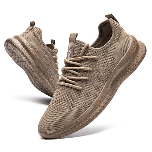 Image of DLWKIPV Mens Slip On Shoes Tennis Walking Gym Athletic Running Fashion Sneakers Workout Footwear Casual Sport Outdoors Breathable Knitted Mesh Lightweight