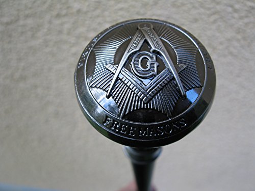 Templer Mansonic Tempelritter Freimaurer Metall Gehstock Spazierstock Wanderstock 92cm Fritzstock mit Metall Griff M66 mit Geheimfach Walking Stick