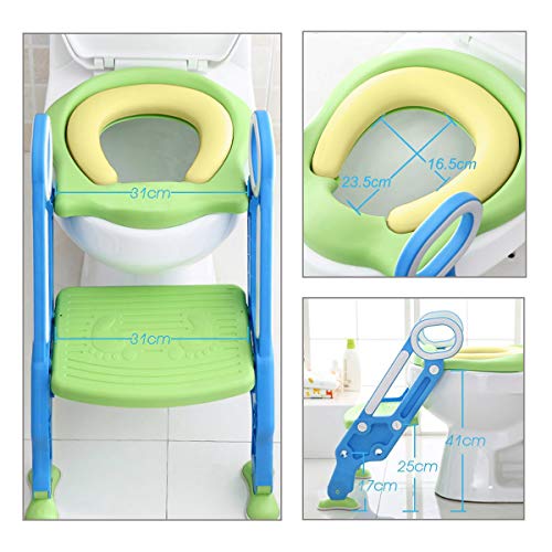 image for Mangohood Potty Training Toilet Seat with Step Stool Ladder for Boys a