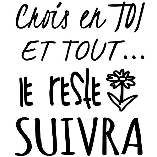 Docliick® Sticker mural décoratif en français « CROIS EN TOI » Stickers muraux en français aux phrases celebres.Autocollant lettre Docliick DC-014-FR