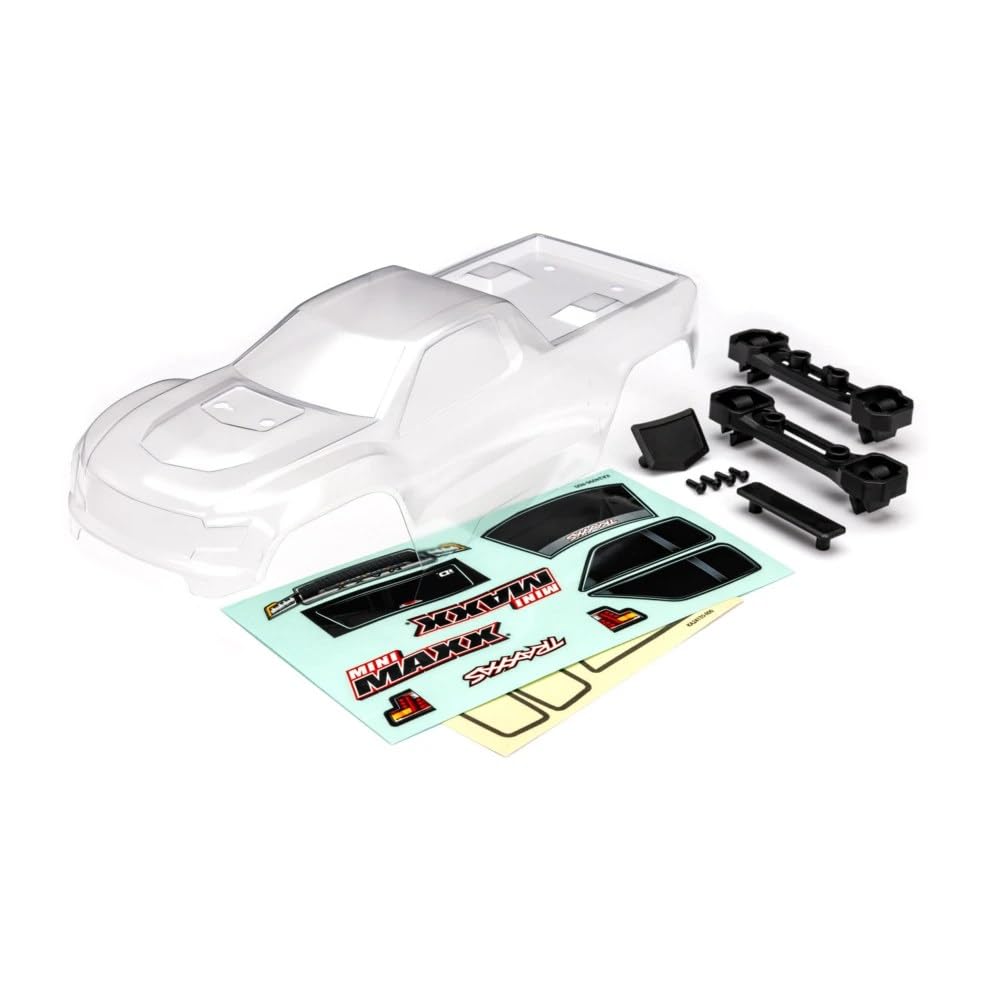 Amazon.com: Traxxas 10711 - Mini Maxx Body w/Decals, Clear : Toys