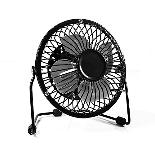 Lmtech Mini ventilateur USB avec lames en aluminium pour PC de bureau de table de sol salle de bureau de voyage